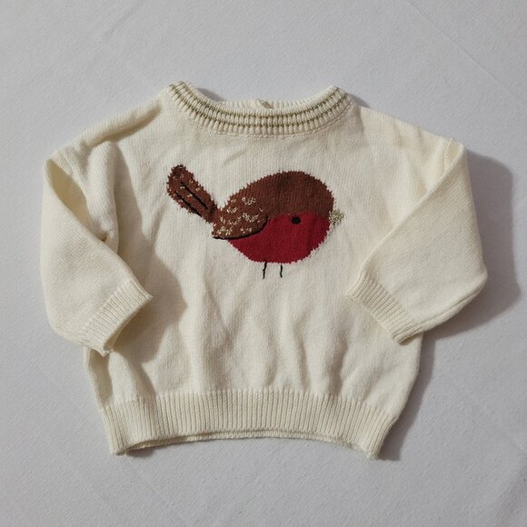 Gymboree NWT 0-3 month Holiday Shop Bird sweater. Mixed Bin Z26 - Picture 1 of 2